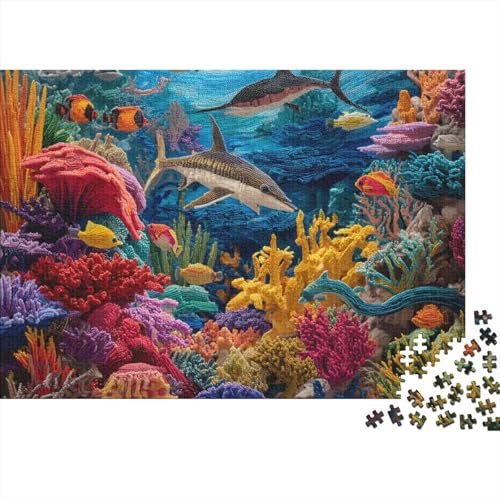 Unterwasserlebewesen, Unterwasserwelt. Extrem schwieriges und unterhaltsames Puzzlespiel für Erwachsene. Geeignet als Geschenk. Geeignet zur Dekoration. 1000 Teile (75 x 50 cm) von CKMSMCS