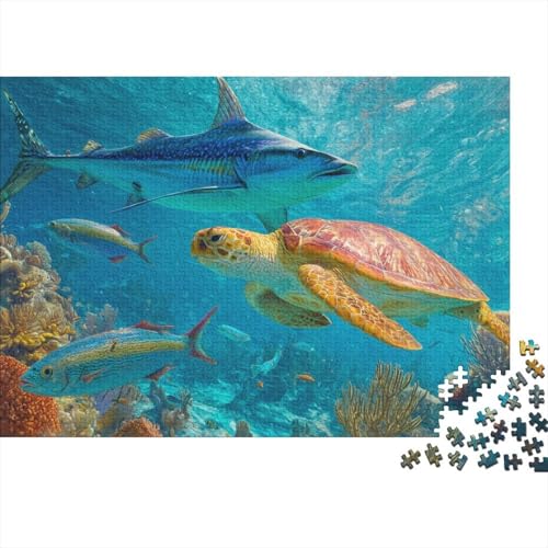 Unterwasserlebewesen, Unterwasserwelt. Extrem schwieriges und unterhaltsames Puzzlespiel für Erwachsene. Geeignet als Geschenk. Geeignet zur Dekoration. 300 Teile (40 x 28 cm) von CKMSMCS
