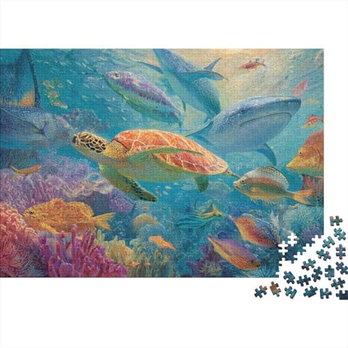Unterwasserlebewesen, Unterwasserwelt. Extrem schwieriges und unterhaltsames Puzzlespiel für Erwachsene. Geeignet als Geschenk. Geeignet zur Dekoration. 500 Teile (52 x 38 cm) von CKMSMCS