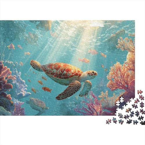 Unterwasserlebewesen, Unterwasserwelt. Sehr interessantes Lernspiel mit einzigartiger Form und voller Überraschungen. 300 Teile (40 x 28 cm) von CKMSMCS