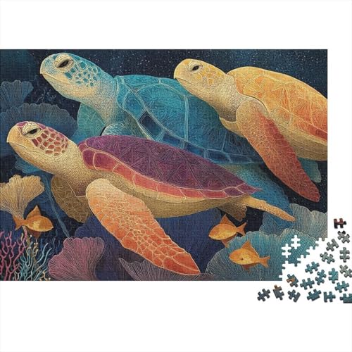 Unterwasserlebewesen, Unterwasserwelt. Sehr interessantes Lernspiel mit einzigartiger Form und voller Überraschungen. 500 Teile (52 x 38 cm) von CKMSMCS