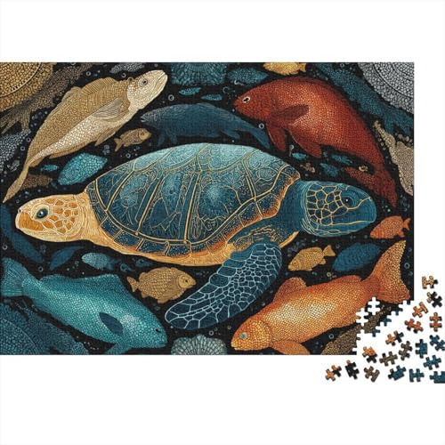 Unterwasserlebewesen, Unterwasserwelt. Sehr interessantes Lernspiel mit einzigartiger Form und voller Überraschungen. 500 Teile (52 x 38 cm) von CKMSMCS