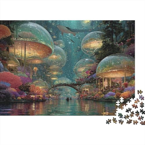 Unterwasserwesen, Lernspiel „Unterwasserwelt“, geeignet für Kinder ab 10 Jahren und Erwachsene, interessant und herausfordernd, 1000 Teile (75 x 50 cm) von CKMSMCS