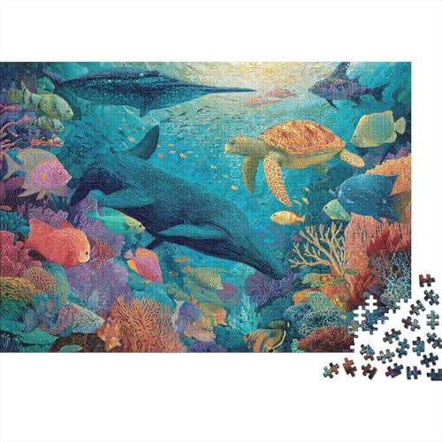 Unterwasserwesen, Unterwasserwelt, Lernspiel, Herausforderung, Spielzeug, Geschenke, Puzzles für Erwachsene und Kinder ab 14 Jahren, 1000 Teile (75 x 50 cm) von CKMSMCS