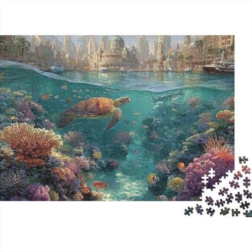 Unterwasserwesen, Unterwasserwelt, Lernspiel, Herausforderung, Spielzeug, Geschenke, Puzzles für Erwachsene und Kinder ab 14 Jahren, 1000 Teile (75 x 50 cm) von CKMSMCS