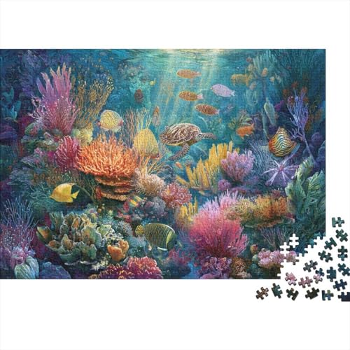 Unterwasserwesen, Unterwasserwelt, Lernspiel, Herausforderung, Spielzeug, Geschenke, Puzzles für Erwachsene und Kinder ab 14 Jahren, 1000 Teile (75 x 50 cm) von CKMSMCS