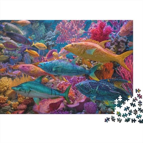 Unterwasserwesen, Unterwasserwelt, Lernspiel, Herausforderung, Spielzeug, Geschenke, Puzzles für Erwachsene und Kinder ab 14 Jahren, 1000 Teile (75 x 50 cm) von CKMSMCS