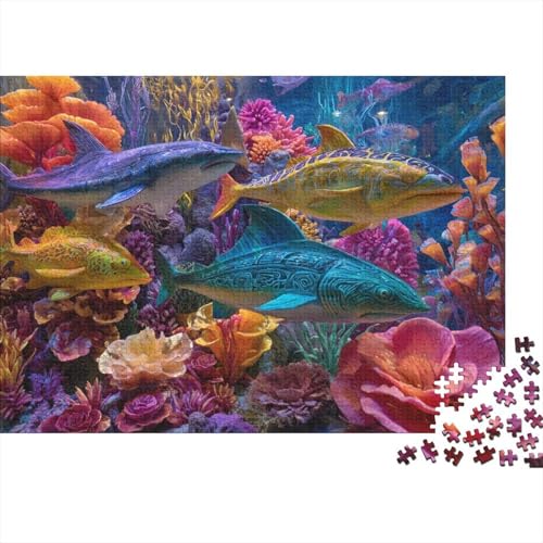 Unterwasserwesen, Unterwasserwelt, Lernspiel, Herausforderung, Spielzeug, Geschenke, Puzzles für Erwachsene und Kinder ab 14 Jahren, 300 Teile (40 x 28 cm) von CKMSMCS