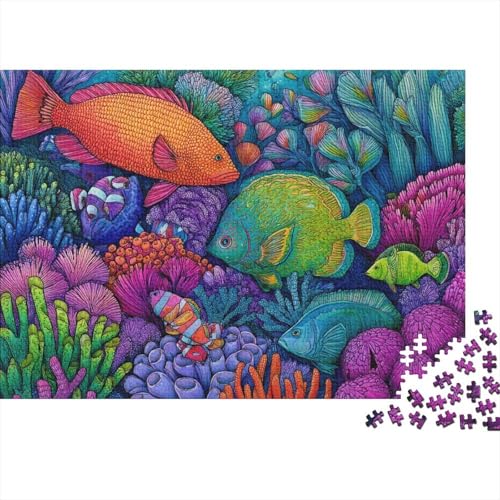 Unterwasserwesen, Unterwasserwelt, Lernspiel, Herausforderung, Spielzeug, Geschenke, Puzzles für Erwachsene und Kinder ab 14 Jahren, 300 Teile (40 x 28 cm) von CKMSMCS