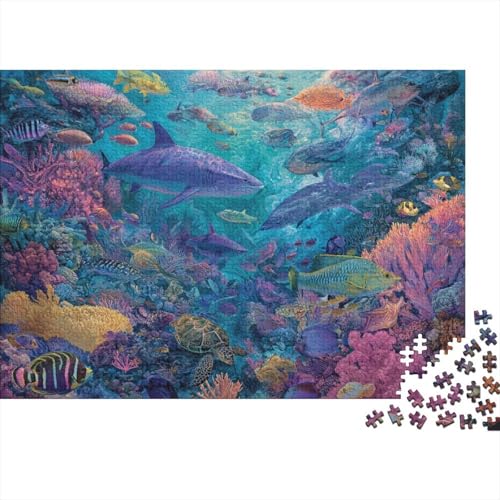 Unterwasserwesen, Unterwasserwelt, Lernspiel, Herausforderung, Spielzeug, Geschenke, Puzzles für Erwachsene und Kinder ab 14 Jahren, 500 Teile (52 x 38 cm) von CKMSMCS