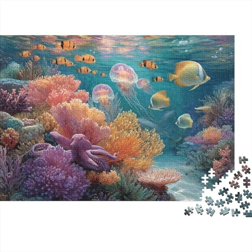 Unterwasserwesen, Unterwasserwelt, Lernspiel, Herausforderung, Spielzeug, Geschenke, Puzzles für Erwachsene und Kinder ab 14 Jahren, 500 Teile (52 x 38 cm) von CKMSMCS