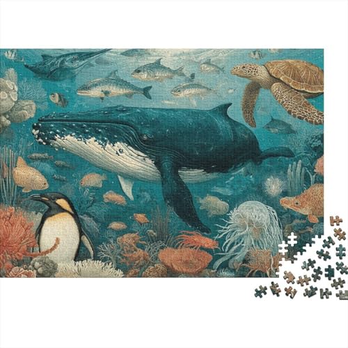 Unterwasserwesen, Unterwasserwelt, Lernspiel, Herausforderung, Spielzeug, Geschenke, Puzzles für Erwachsene und Kinder ab 14 Jahren, 500 Teile (52 x 38 cm) von CKMSMCS