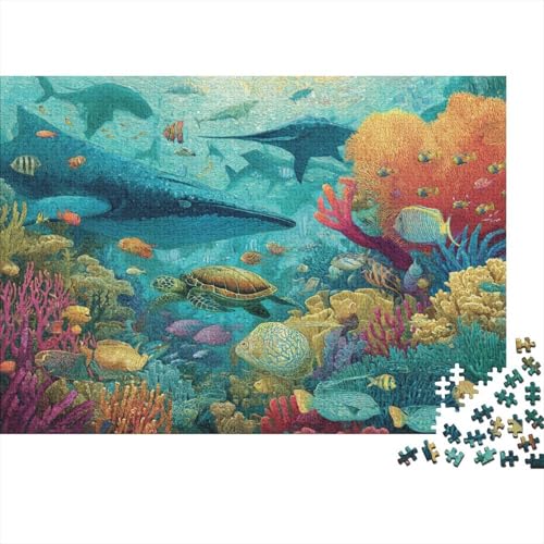Unterwasserwesen, Unterwasserwelt, Lernspiel, Herausforderung, Spielzeug, Geschenke, Puzzles für Erwachsene und Kinder ab 14 Jahren, 500 Teile (52 x 38 cm) von CKMSMCS