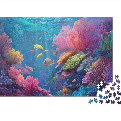 Unterwasserwesen, Unterwasserwelt, Lernspiel, Herausforderung, Spielzeug, Geschenke, Puzzles für Erwachsene und Kinder ab 14 Jahren, 500 Teile (52 x 38 cm) von CKMSMCS