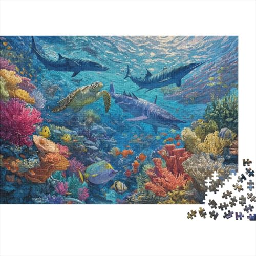 Unterwasserwesen, Unterwasserwelt, anspruchsvolles Lernspiel, geeignet für Kinder und Erwachsene, EIN tolles Geschenk, 300 Teile (40 x 28 cm) von CKMSMCS
