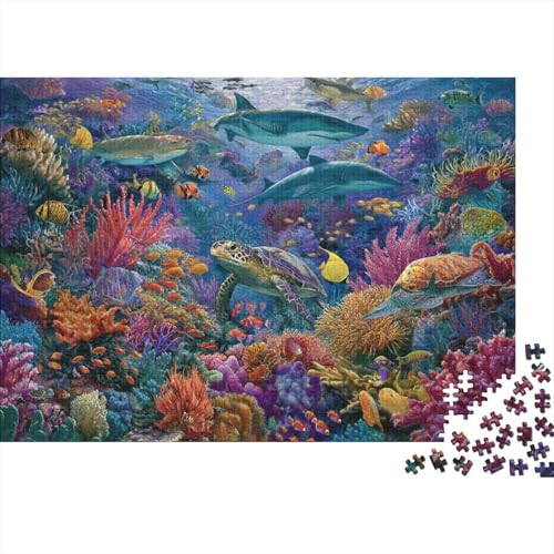 Unterwasserwesen, Unterwasserwelt, lustiges Lernspiel, Herausforderungsspielzeug für Männer und Frauen, 1000 Stück (75 x 50 cm) von CKMSMCS
