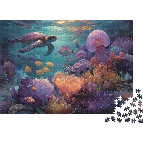 Unterwasserwesen, Unterwasserwelt. EIN lustiges Familienspiel, geeignet für Erwachsene, Jugendliche und Kinder mit hohem Schwierigkeitsgrad. 300 Teile (40 x 28 cm) von CKMSMCS