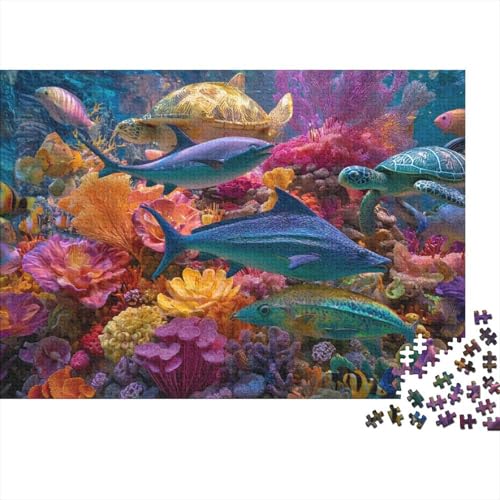 Unterwasserwesen, Unterwasserwelt. EIN lustiges Familienspiel, geeignet für Erwachsene, Jugendliche und Kinder mit hohem Schwierigkeitsgrad. 500 Teile (52 x 38 cm) von CKMSMCS