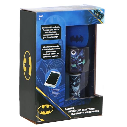 CLAUDIO REIG 3474 Batman Handmikrofon mit Bluetooth und Melodien 21,5 x 6,5 cm von CLAUDIO REIG