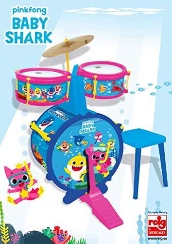 CLAUDIO REIG 2611 Pinkfong Baby Shark Musikspielzeug Schlagzeug, Mehrfarbig von CLAUDIO REIG
