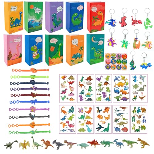 CLDURHGE Dino Geburtstag Mitgebsel: Kreative Gastgeschenke für Kindergeburtstag - Einzigartiges Dinosaurier Geburtstag Deko Set mit Dinosaurier Spielzeug und Dino Deko für Einheitlichen Kindergeburts von CLDURHGE