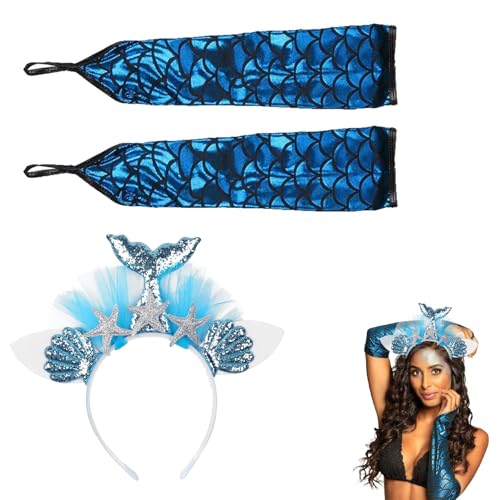 CLDURHGE Eindrucksvoller Meerjungfrau Kopfschmuck und Haarreif für Damen und junge Damen – Märchenhaftes Meerjungfrau Kostüm Accessoire mit XXL Charme – Perfekter Haarschmuck für Meerjungfrauenkostüm von CLDURHGE