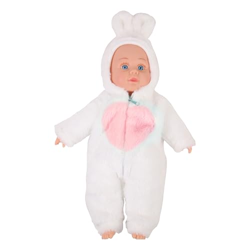 CLEMENT CLEMENTINE - Puppe im Hasenpyjama - Spielzeug für Kinder - 056332 - Rosa - Puppe - Baby - Modell - Kuscheln - Rollenspiel - Geschenk - Geburtstag - 40 cm - Ab 12 Monaten von CLEMENT CLEMENTINE