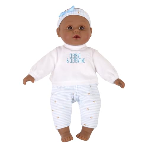 CLEMENT CLEMENTINE - Puppe im Pyjama - Spielzeug für Kinder - 056331 - Blau - Puppe - Baby - Mannequin - Kuscheln - Rollenspiel - Geschenk - Geburtstag - 31 cm - Ab 12 Monaten von CLEMENT CLEMENTINE