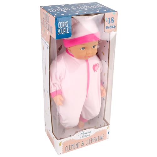 CLEMENT CLEMENTINE - Puppe - Kinderspielzeug - 121134 - Rosa - Vinyl - Puppe - Baby - Mannequin - 40 cm x 12 cm - Ab 18 Monaten von CLEMENT CLEMENTINE
