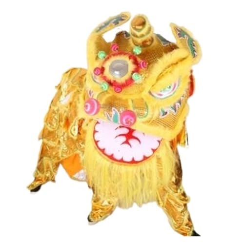 Löwentanz-Kostüm, das Löwentanz-China-Neujahrs-Werbe-Löwentanz-Kostümaufführung im südlichen Stil vorführt (Color : Yellow) von CLENEA