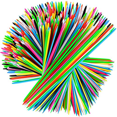 Pick Up Sticks – 240 Stück klassische Pickup-Sticks Retro-Spielzeug mit 1 schwarzen Tasche für Familienspaß-Spiel Geschenk von CLESDF