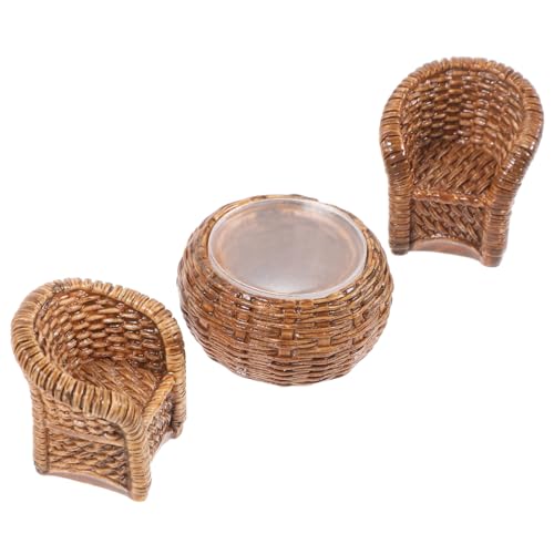 CLISPEED 1 Satz Bambusmöbel Ornamente Puppenhaus Puppenstubenmöbel Und Zubehör Winzig Miniaturmöbel Für Dollhouse Rattan Miniaturtisch Mini-möbelverzierung Mini-stühle Light Harz CLISPEED 1 Satz Bambusmöbel Ornamente Puppenhaus Puppenstubenmöbel Und Zubehör Winzig Miniaturmöbel Für Dollhouse Rattan Miniaturtisch Mini-möbelverzierung Mini-stühle Light Harz von CLISPEED