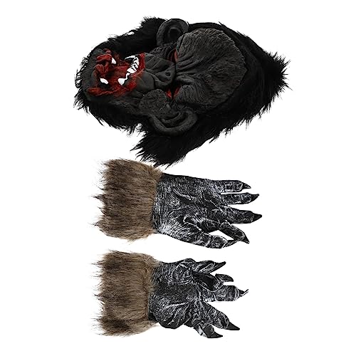 CLISPEED 1 Satz Cosplay Gorilla Maske für Halloween Gruselige Tierkostüme für Partys und Verkleidungen Realistische Affenmaske und Horror Accessoires von CLISPEED