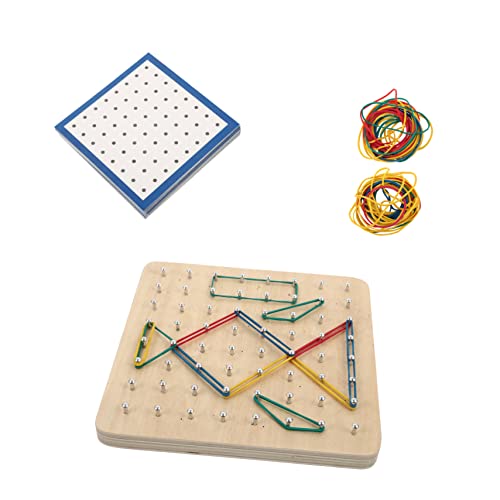 CLISPEED 1 Satz Geoboard aus Holz für Kreatives Lernspielzeug zur Geometrischen Formbildung für Frühkindliche Mathematikbildung und Pädagogische Aktivitäten CLISPEED 1 Satz Geoboard aus Holz für Kreatives Lernspielzeug zur Geometrischen Formbildung für Frühkindliche Mathematikbildung und Pädagogische Aktivitäten von CLISPEED