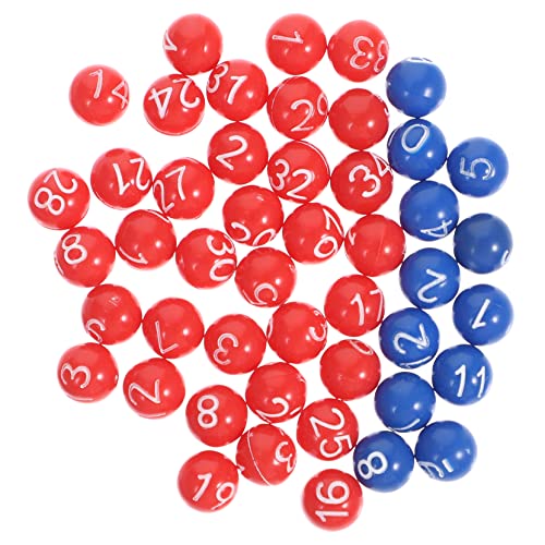 CLISPEED 1 Satz - -Kugeln Tombola-Bälle zur Unterhaltung Rote und Blaue nummerierte kleine Kugeln unterhaltungsspiele Bingo trinkspiel Partyaktivität Lotterieball Plastik von CLISPEED