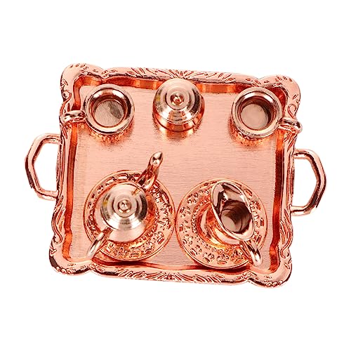 CLISPEED 1 Satz Mini -Tee -Set Miniaturfiguren Puppe Bausatz Winzig Miniaturornament Miniatur-szenenmodell Rose Gold CLISPEED 1 Satz Mini -Tee -Set Miniaturfiguren Puppe Bausatz Winzig Miniaturornament Miniatur-szenenmodell Rose Gold von CLISPEED