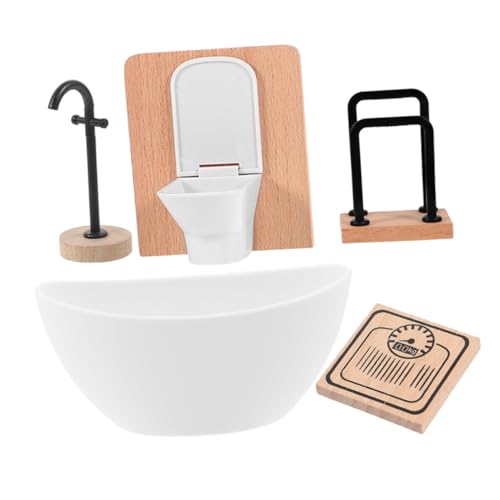 CLISPEED 1 Satz Miniatur Badezimmer Set für Puppenhaus Teiliges Set mit Realistischen Möbeln Toilette Badewanne Wasserhahn und Mehr für Kreative DIY Projekte CLISPEED 1 Satz Miniatur Badezimmer Set für Puppenhaus Teiliges Set mit Realistischen Möbeln Toilette Badewanne Wasserhahn und Mehr für Kreative DIY Projekte von CLISPEED