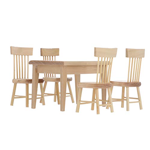 CLISPEED 1 Satz Miniaturmöbel Set aus Teiliges Puppenhaus Tisch Stuhl Modell Dekorative Requisiten für Miniaturhäuser Realistische Details und Verarbeitung für Sammler von CLISPEED