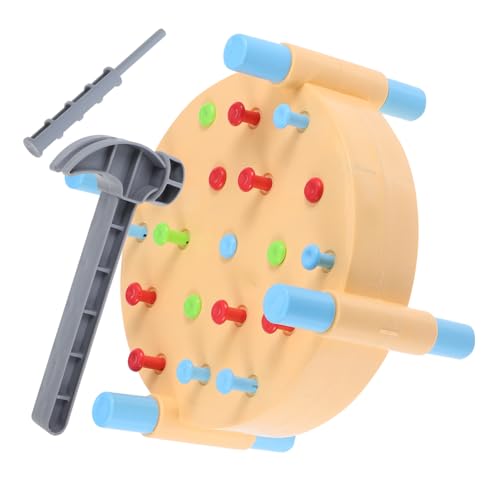CLISPEED 1 Satz Montessori Nagelungstisch Montessori Hämmern Schlagenspielzeug Hammerschlagspielzeug Hämmernde Spielzeuge Handaugenkoordination Spielzeughammer Plastik von CLISPEED