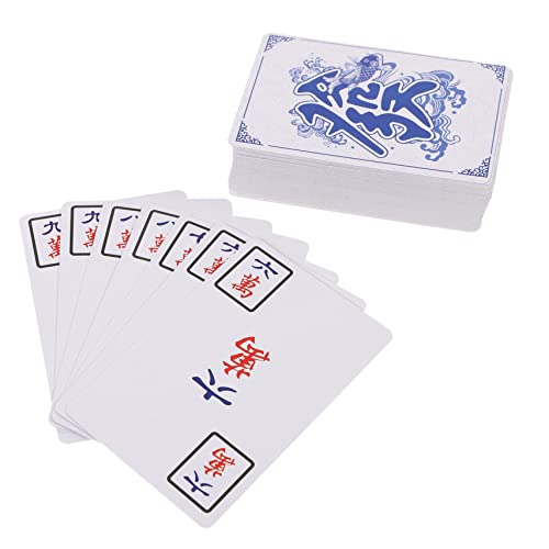 CLISPEED 1 Satz Reise Mahjong Tragbares Chinesisches Mahjong Kartenspiel für Partys im Praktischen Leicht und Kompakt für Unterwegs von CLISPEED