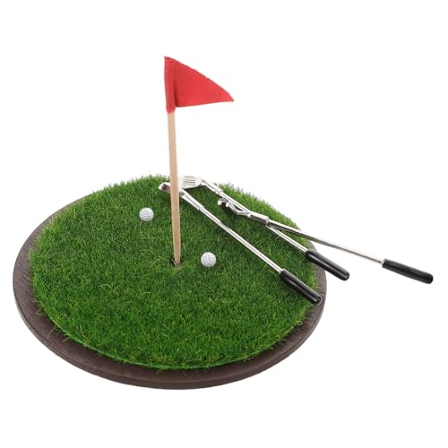 CLISPEED 1 Satz Set für Puppenhaus Teiliges Zubehör mit Realistischen Golfschlägern und Gras Modell für Kreative Spielwelten Kinderzimmern und von CLISPEED