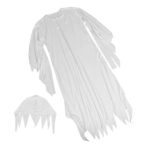 CLISPEED 1 Satz Weißes Kostüm für Damen Gruselige Halloween Verkleidung für Party Cosplay Einzigartiges Design für Schaurige Auftritte Bühnenperformance CLISPEED 1 Satz Weißes Kostüm für Damen Gruselige Halloween Verkleidung für Party Cosplay Einzigartiges Design für Schaurige Auftritte Bühnenperformance von CLISPEED