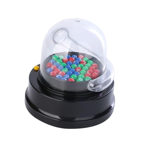 CLISPEED 1 Set Lotterieautomat Glückszahl Picking Automat Tombola Party Elektrischer Verkaufsautomat Für Anrufer Mini Lotto Drehballmaschine Kleine Lotterieballmaschine Kunststoff Schwarz von CLISPEED