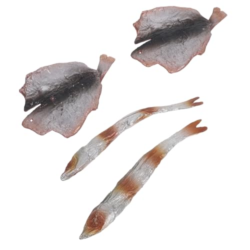 CLISPEED 1 Set Simulierter Gebratener Fisch: Gefälschte Fischscheiben, Filets, Meeresfrüchte, Fotografie, Künstliche Lebensmitteldekoration, Desktop-spielbeispiel-szenen-Requisiten Für von CLISPEED