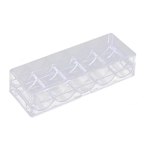 CLISPEED 1 Stück Acryl Poker Chips Organizer mit Deckel Transparente Aufbewahrungsbox für Chips Kompakt und Leicht zur Platzsparenden Lagerung von Spielchips von CLISPEED