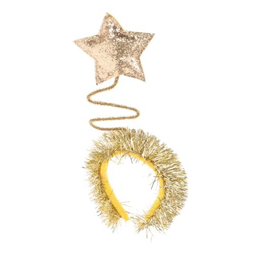 CLISPEED 1 Stück Goldener Stern Haarschmuck für Erwachsene Perfektes Haarband für Geburtstagsfeiern Fasching Hochzeiten und Besondere Anlässe Leicht und Tragbar Modisches Accessoire für von CLISPEED