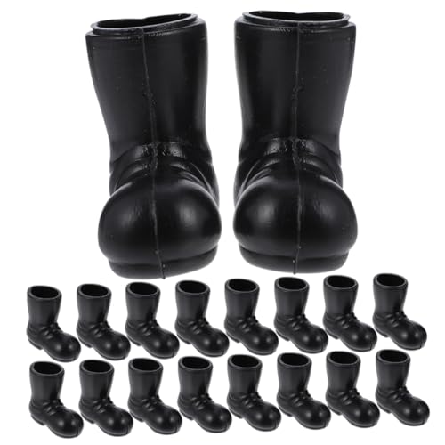CLISPEED 10 Paare Mini Nikolausstiefel Weihnachtsdeko Miniatur Schuhe Figuren Puppenhaus Zubehör Weihnachtsstiefel Ornamente für DIY Tischdeko Wohnzimmer Schlafzimmer von CLISPEED