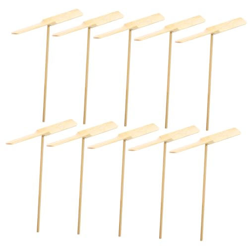 CLISPEED 10 STK. Bambus-libellen- Libellenspielzeug Reiben Fliegend Holzdrehspielzeug Hubschrauberspielzeug Für Libellen-handspielzeug Aus Holz Hölzern Khaki von CLISPEED