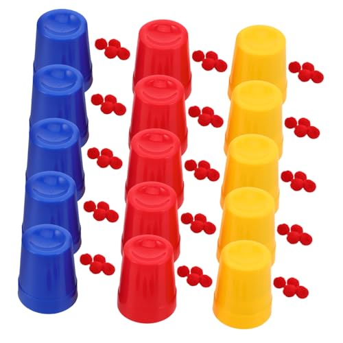 CLISPEED 10 Sätze Cups and Balls Set Requisiten für Anfänger für Partys und Bühnenaufführungen Zeitloses für Kreative Tricks von CLISPEED