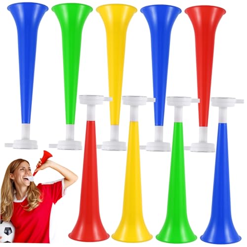 CLISPEED 10 Stück 1 Plastikhornspielzeug Kid -trompete Kabeljau Bunt Streich Kind Jubelnde Stütztrompete Jubelnde Requisiten Sport Jubelnde Horntrompete Partygeschenk Geräuschmacher Lärm von CLISPEED